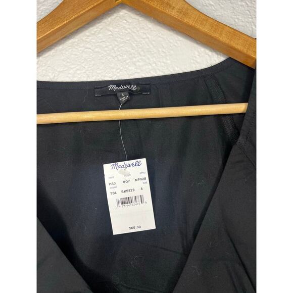 Madewell Twist-Front Seamed Top in Poplin Size 4 - Picture 3 of 6